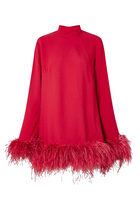 Ostrich Feather Gina Mini Dress